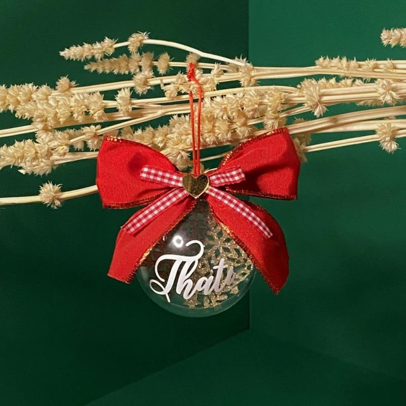 Bola da Natal Personalizada - Modelo 3D - Árvore vermelha