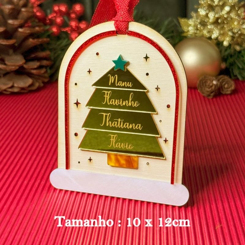 Globo com Árvore de Natal Personalizado