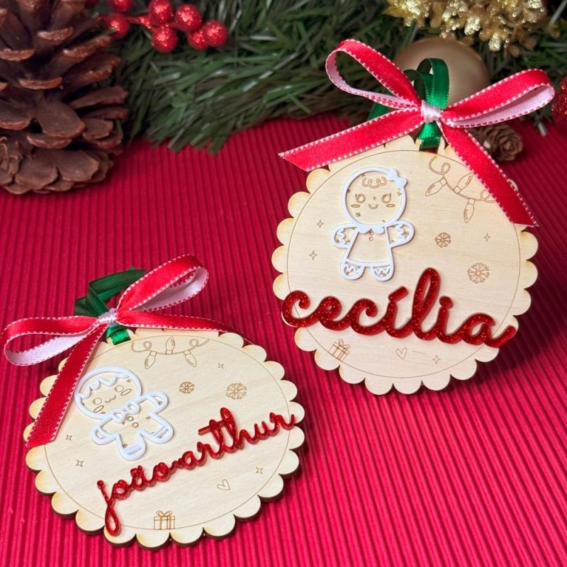 Pingente Biscoito de Gengibre com Nome