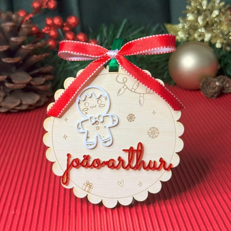 Pingente Biscoito de Gengibre com Nome