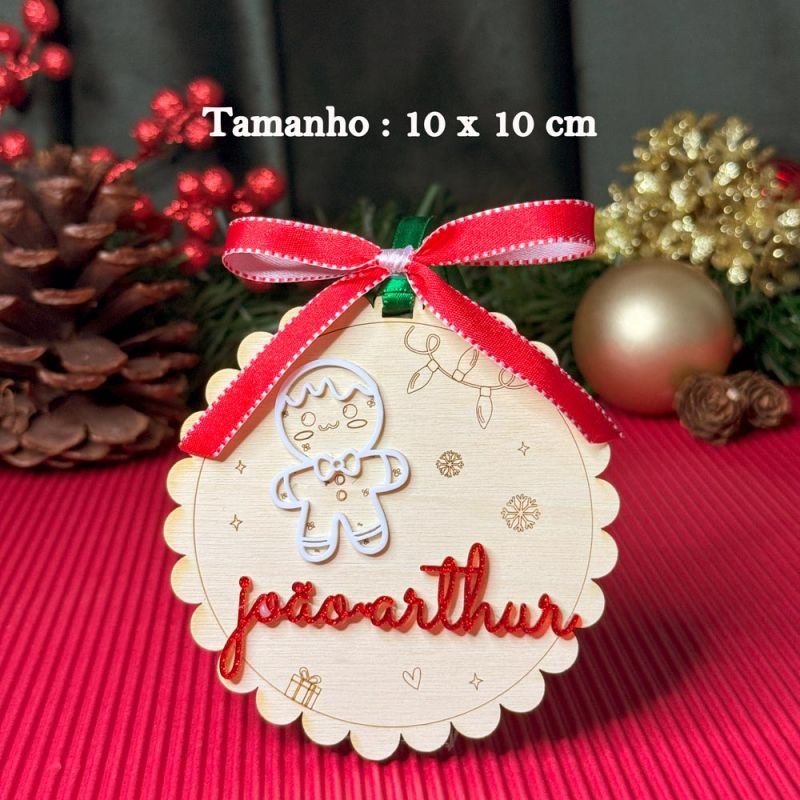 Pingente Biscoito de Gengibre com Nome