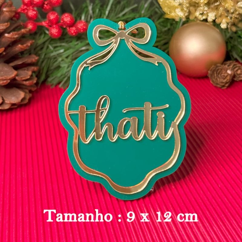 Pingente Laço com Nome - Verde