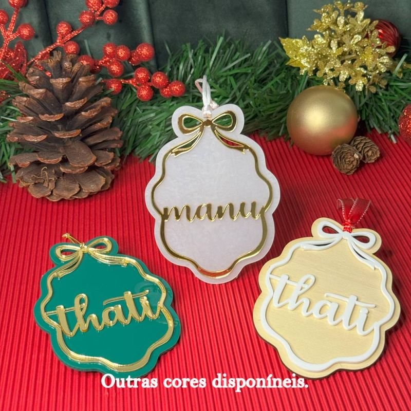 Pingente Laço com Nome - Verde