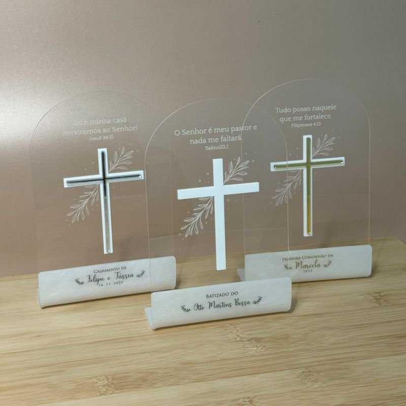 Placa Crucifixo - Lembrancinha