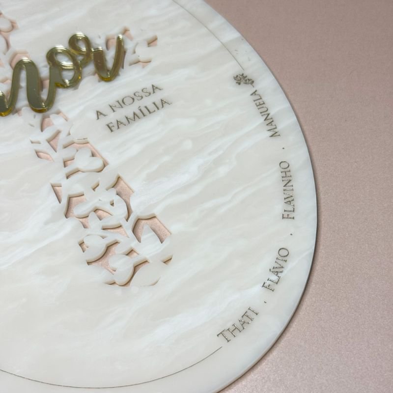 Placa personalizada de Páscoa - Foi por amor