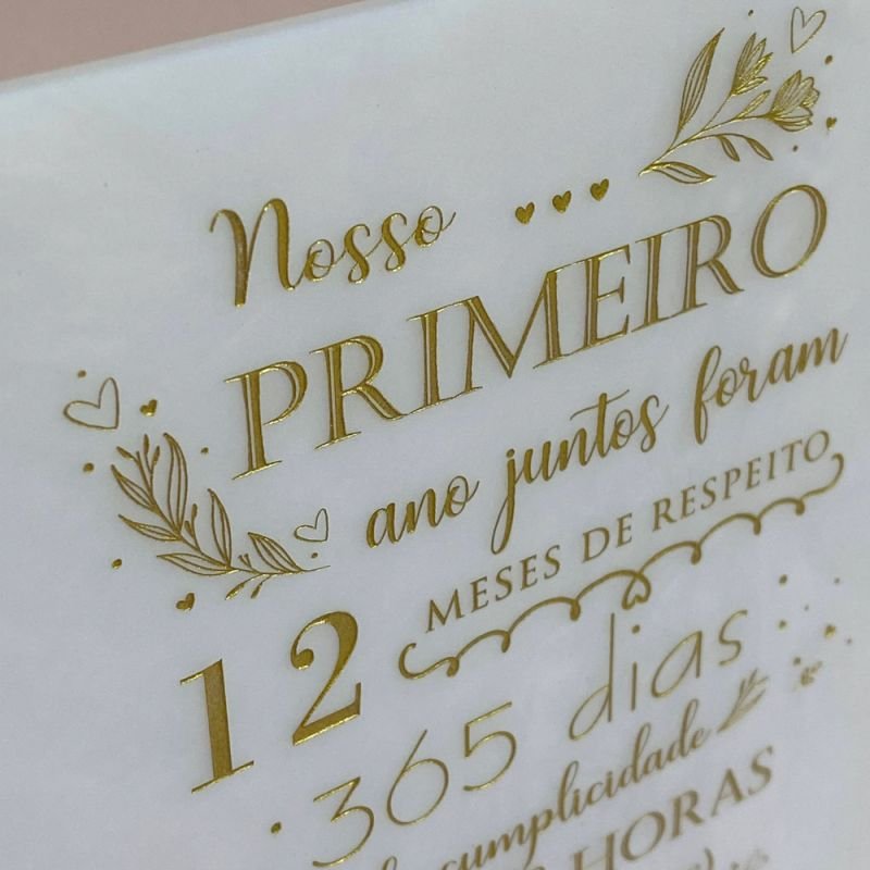 Porta Retrato Personalizado Primeiro Ano Juntos