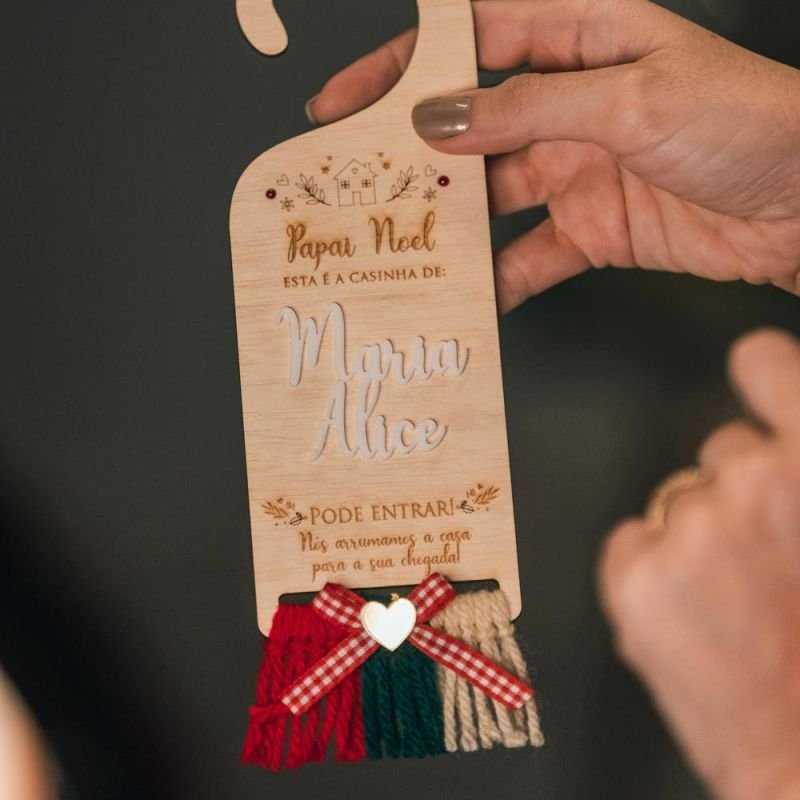 Tag de Porta Para o Papai Noel Personalizado