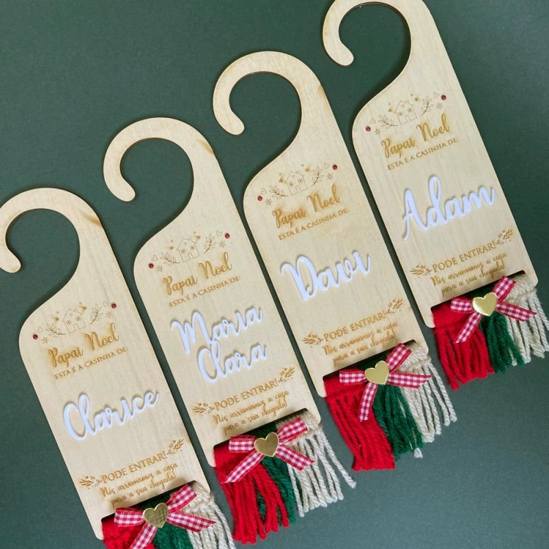 Tag de Porta Para o Papai Noel Personalizado